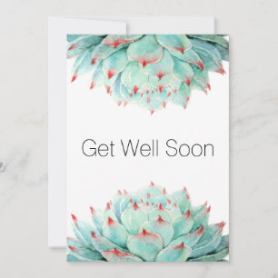 Carte Aquarelle moderne Succulents obtenir bien bi