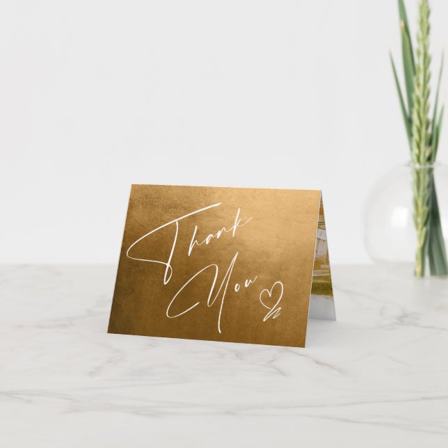 Carte Aquarelle Paysage Merci Automne Gold ID786 (Devant)