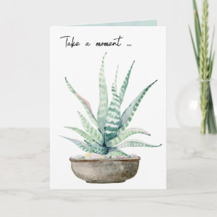 Carte Aquarelle pointillée Succulente