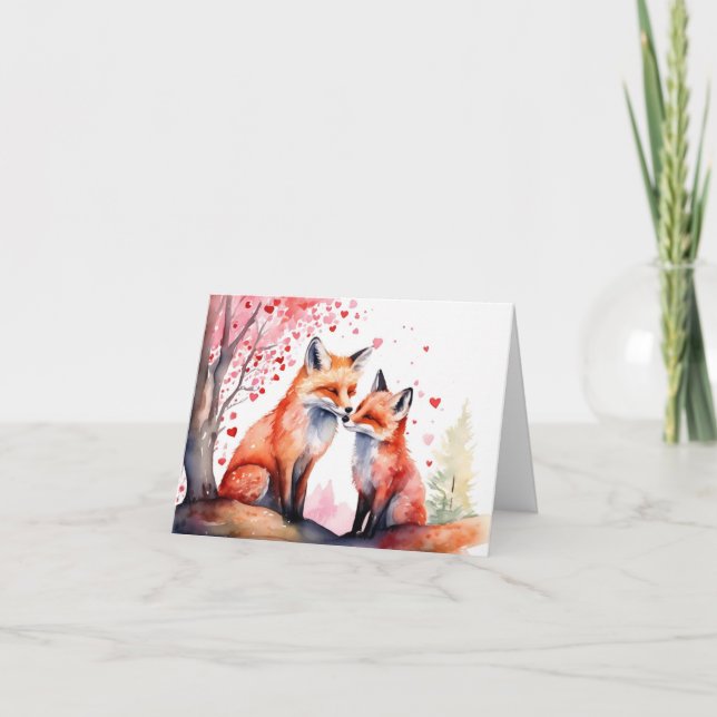 Carte Aquarelle romantique (Devant)