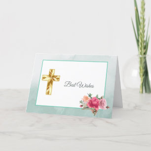 Carte Aquarelle rose floral rose Bouquet de rose Confirm