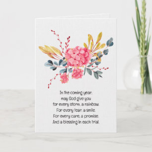 Carte Aquarelle rose Hydrangea Anniversaire