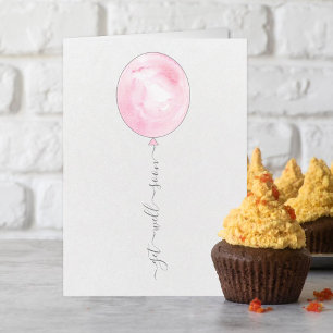 Carte Aquarelle rose minimaliste Blonde se tirer bien bi