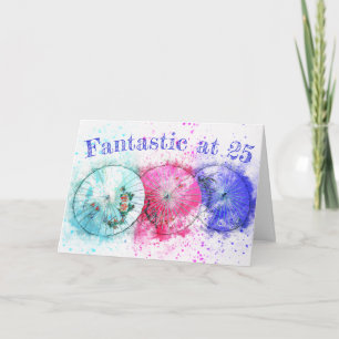 Carte Aquarelle Tropical Drink Umbrellas 25e anniversair