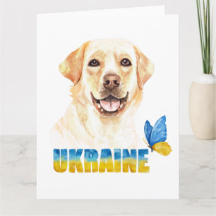 Carte Aquarelle Ukraine Laboratoire jaune et papillon