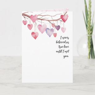 Carte Aquarelle Valentine Coeurs