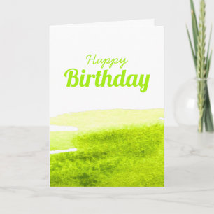 Carte Aquarelle vert citron vert