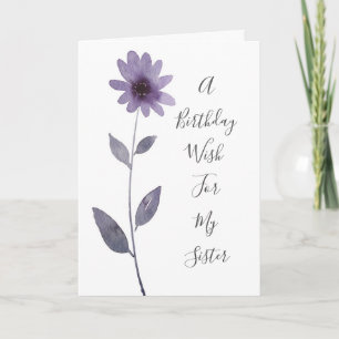 Carte Aquarelle violette