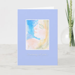 Carte Aquarelle Watery Femme Mère-à-être à son