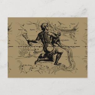 Carte Aquarius Constellation par Hevelius