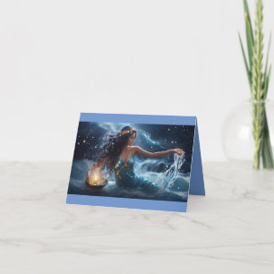 Carte Aquarius Cosmic Joyeux Anniversaire