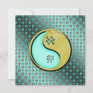 Carte Aquarius et lapin métallique