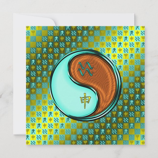 Carte Aquarius et Singe des bois (Devant)