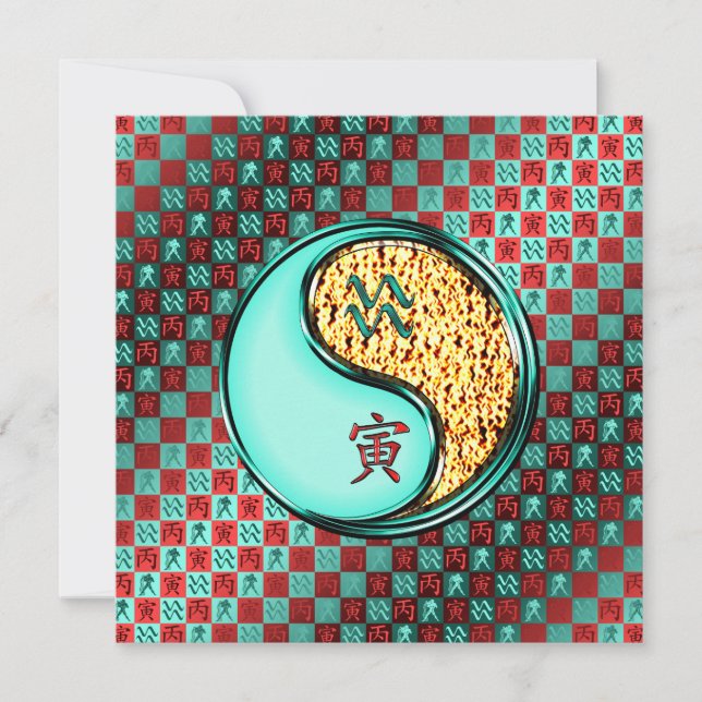 Carte Aquarius et Tigre de Feu (Devant)