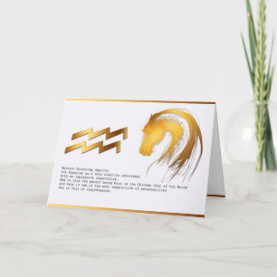 Carte Aquarius Horse Astrologie occidentale chinoise Ann