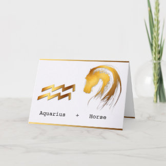 Carte Aquarius Horse Chinois Astrologie Occidentale Anni