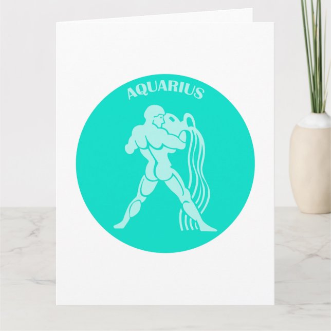 Carte Aquarius, signe zodiaque, Horoscope, Astrologie (Devant)