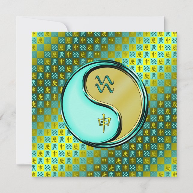 Carte Aquarius & Singe Métal (Devant)