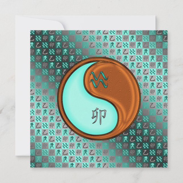 Carte Aquarius & Wood Rabbit (Devant)