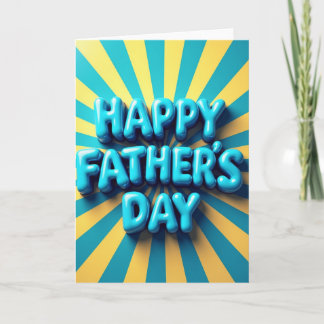 Carte Aquatic Fathers Day Balloon Card