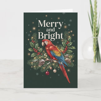 Carte Ara Rouge Botanique Noël