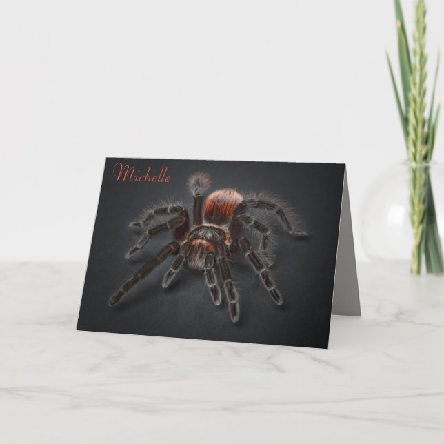 Carte Arachnophobie Arachnophobie Tarantula Effrayant Vi (Devant)