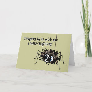 Carte Araignée de joyeux anniversaire
