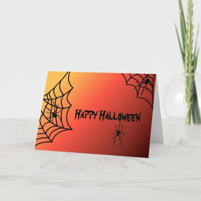 Carte Araignée d'Halloween (Devant)