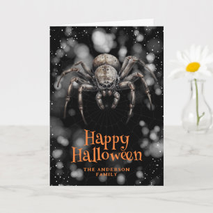 Carte Araignée effrayante Cobweb Happy Halloween