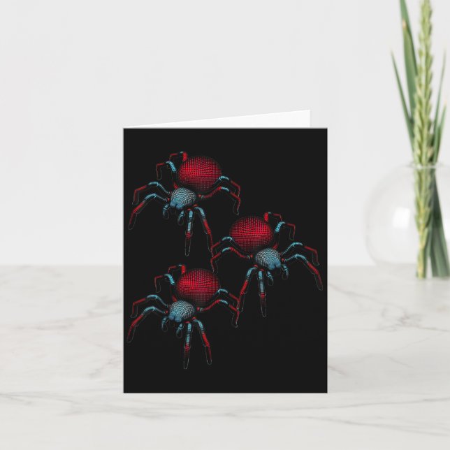 Carte Araignée Phobie Araignée 3d Femme Femmes Homme Enf (Devant)