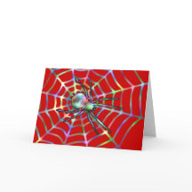 Araignée rouge et Araignée Web Halloween