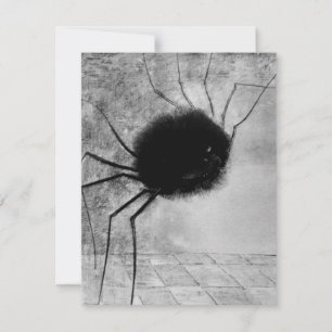 Carte Araignée souriante par Odilon Redon, Halloween Vin