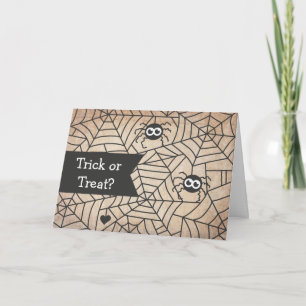 Carte Araignées mignonnes, Araignées, Halloween heureux