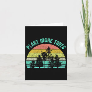 Carte Arbor Day 2021 Plante Plus d'arbres Retro Nature C