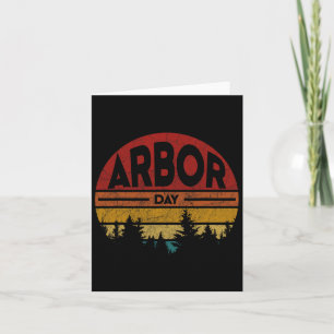 Carte Arbor Day Plantes Arbres Jour des terres Retro Nat