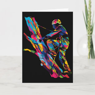 Carte Arboriste grimpeur Popart - Uni-adulte, S court