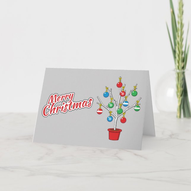 Carte Arbre à branches nues de Noël - Joyeux Noël (Devant)