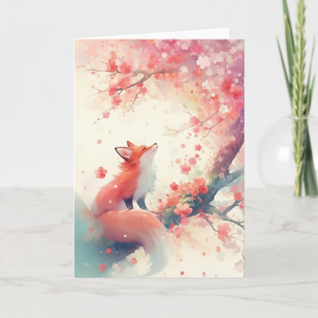 Carte Arbre à fleurs Cerisier Red Fox (Devant)