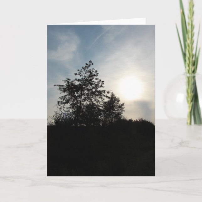 Carte Arbre au coucher du soleil (Devant)