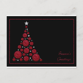 Carte Arbre-Bonnes Fêtes de Noël Parties scintilla