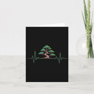 Carte arbre bonsaï battement de coeur amoureux de la nat