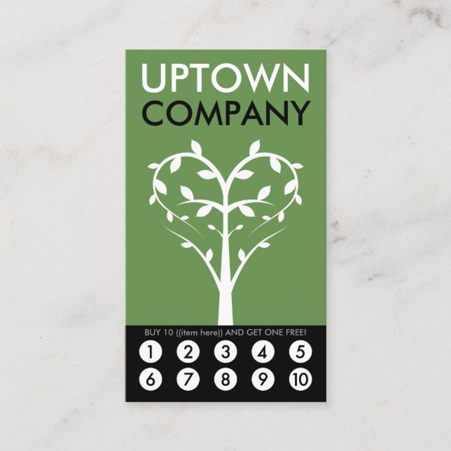 Carte Arbre Coeur Loyauté Punch (Devant)