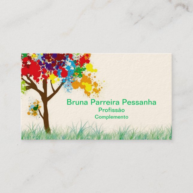 Carte arbre colorié (Devant)