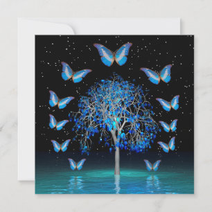 Carte Arbre cristal papillon