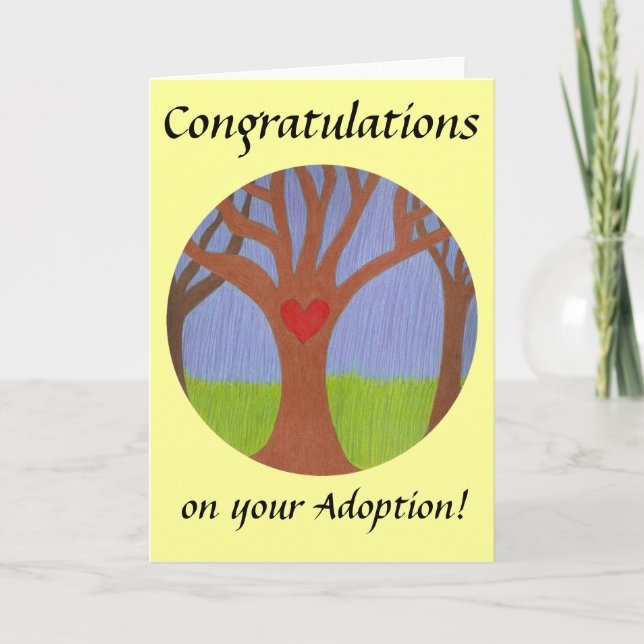 Carte Arbre d'adoption Félicitations pour votre adoption (Devant)