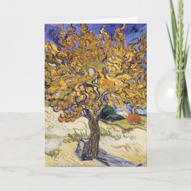 Carte Arbre de mûrier de Van Gogh Jaune Tourbillon Art (Devant)