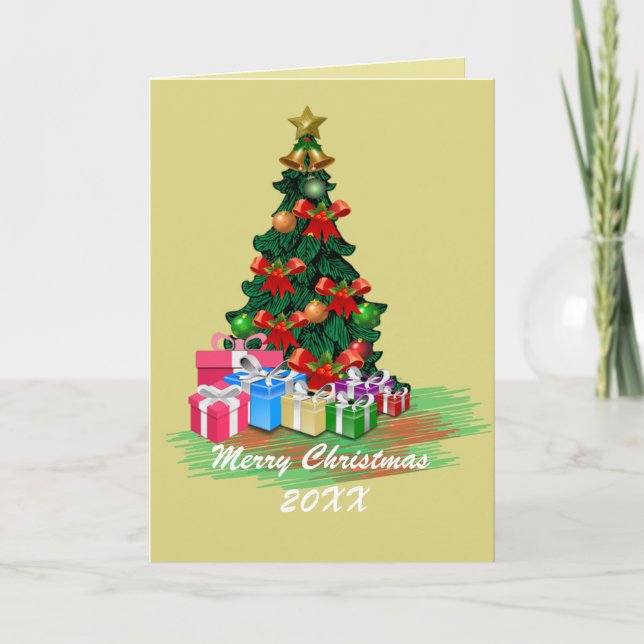 Carte Arbre de Noël (Devant)