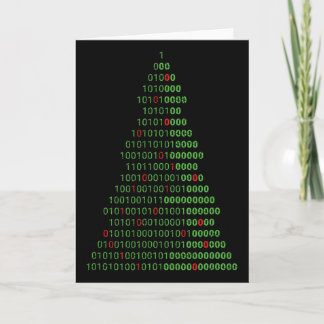 Carte Arbre de Noël binaire amusant pour les programmeur