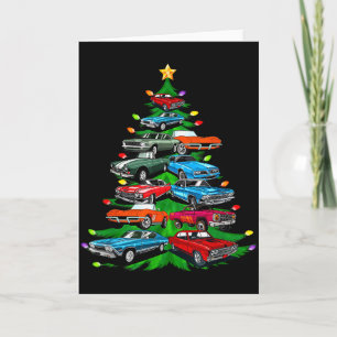 Carte Arbre de Noël Car Madness -clic Muscle Et Hotrod