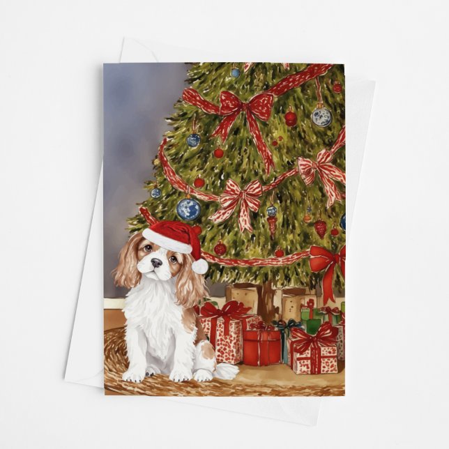 Carte Arbre de Noël Cavalier King Charles Spaniel (Créateur téléchargé)